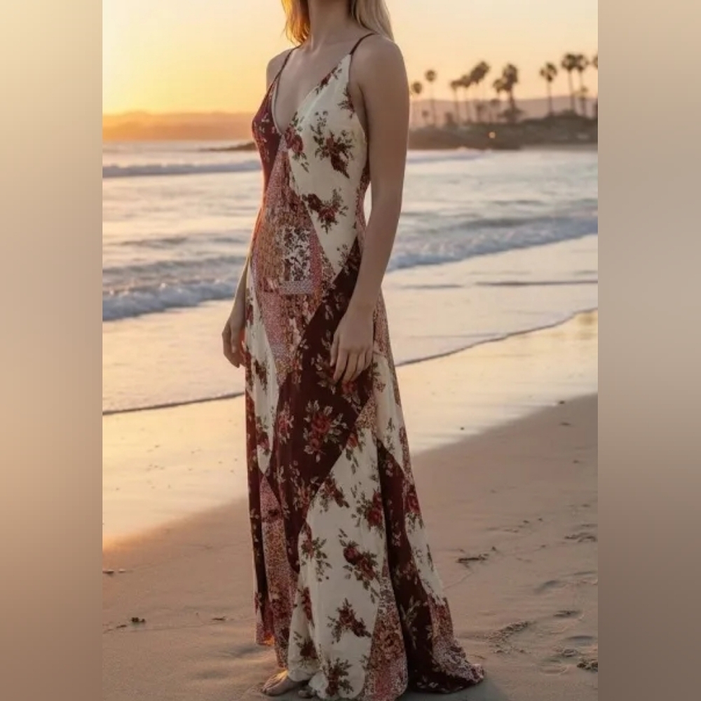 Sincerely Jules Floral Patchwork Maxi Dress